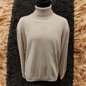 MEN'S BAGAZIO LONG SLEEVE CAMEL 100% ACRYLIC TURTLENECK SWEATER. 2102Y3